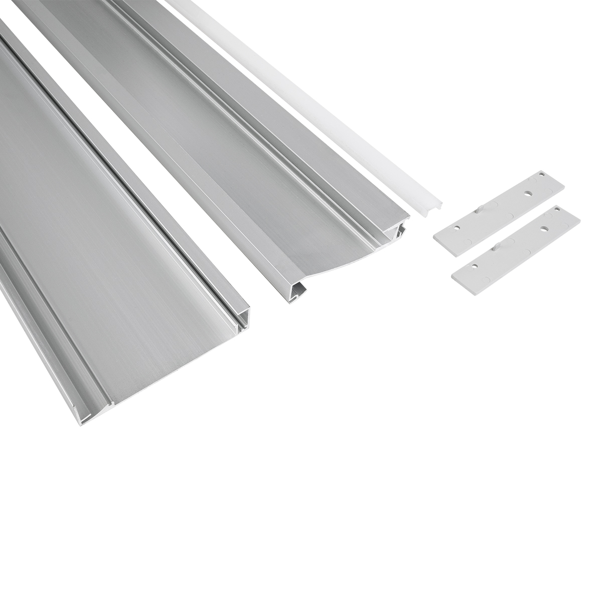 LEDTM® SKIRTINGBOARD-PROFILE 70850-3M Προφίλ Αλουμινίου - Βάση & Ψύκτρα Ταινίας LED με Λευκό Γαλακτερό Κάλυμμα - Επιφανειακή Χρήση για Περβάζι - Πατητό Κάλυμμα - Ασημί - 3 Μέτρα - Μ300 x Π1.6 x Υ8cm - Image 3