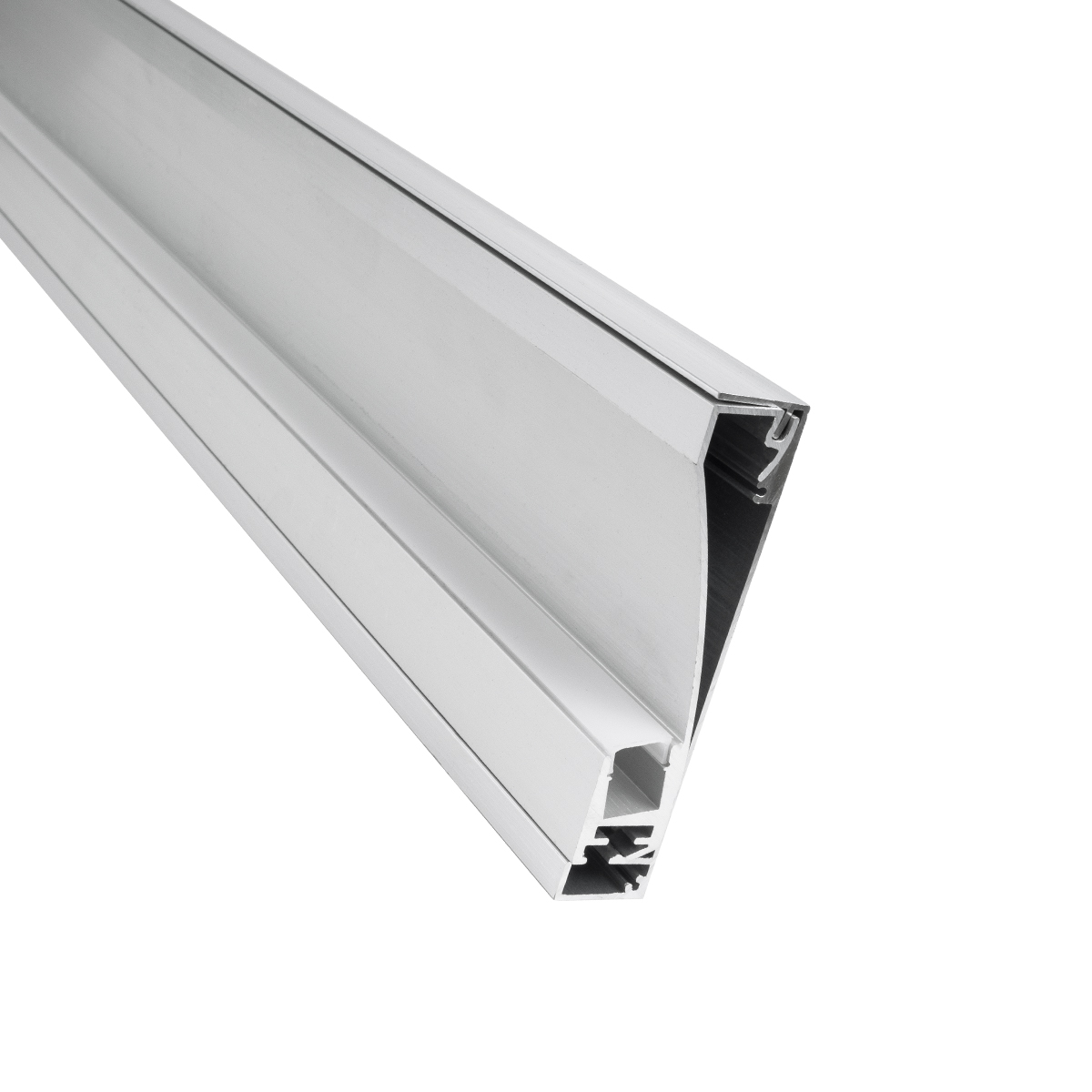 LEDTM® SKIRTINGBOARD-PROFILE 70850-3M Προφίλ Αλουμινίου - Βάση & Ψύκτρα Ταινίας LED με Λευκό Γαλακτερό Κάλυμμα - Επιφανειακή Χρήση για Περβάζι - Πατητό Κάλυμμα - Ασημί - 3 Μέτρα - Μ300 x Π1.6 x Υ8cm - Image 6