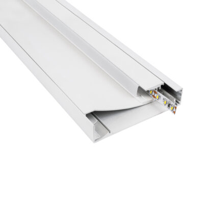 Alternative view of LEDTM® SKIRTINGBOARD-PROFILE 70851-3M Προφίλ Αλουμινίου - Βάση & Ψύκτρα Ταινίας LED με Λευκό Γαλακτερό Κάλυμμα - Επιφανειακή Χρήση για Περβάζι - Πατητό Κάλυμμα - Λευκό - 3 Μέτρα - Μ300 x Π1.6 x Υ8cm