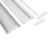 LEDTM® SKIRTINGBOARD-PROFILE 70851-3M Προφίλ Αλουμινίου - Βάση & Ψύκτρα Ταινίας LED με Λευκό Γαλακτερό Κάλυμμα - Επιφανειακή Χρήση για Περβάζι - Πατητό Κάλυμμα - Λευκό - 3 Μέτρα - Μ300 x Π1.6 x Υ8cm - Image 3