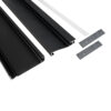 LEDTM® SKIRTINGBOARD-PROFILE 70852-3M Προφίλ Αλουμινίου - Βάση & Ψύκτρα Ταινίας LED με Λευκό Γαλακτερό Κάλυμμα - Επιφανειακή Χρήση για Περβάζι - Πατητό Κάλυμμα - Μαύρο - 3 Μέτρα - Μ300 x Π1.6 x Υ8cm - Image 3