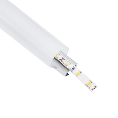 Alternative view of LEDTM® ALP-ROUND TUBIT 70853-3M Επιφανειακό & Κρεμαστό Προφίλ Αλουμινίου με Λευκό Γαλακτερό Πατητό Κάλυμμα για Ταινίες LED IP20 - Ασημί & Λευκό - Μ300 x Π3 x Υ3cm