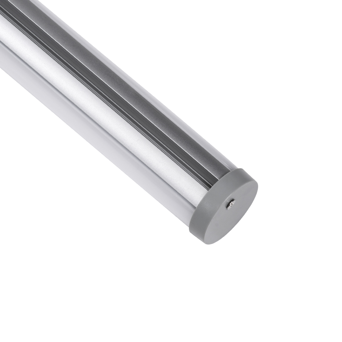 LEDTM® ALP-ROUND TUBIT 70853-3M Επιφανειακό & Κρεμαστό Προφίλ Αλουμινίου με Λευκό Γαλακτερό Πατητό Κάλυμμα για Ταινίες LED IP20 - Ασημί & Λευκό - Μ300 x Π3 x Υ3cm - Image 5