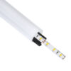 LEDTM® ALP-ROUND TUBIT 70854-1M Επιφανειακό & Κρεμαστό Προφίλ Αλουμινίου με Λευκό Γαλακτερό Πατητό Κάλυμμα για Ταινίες LED IP20 - Μαύρο & Λευκό - Μ100 x Π3 x Υ3cm - Image 2