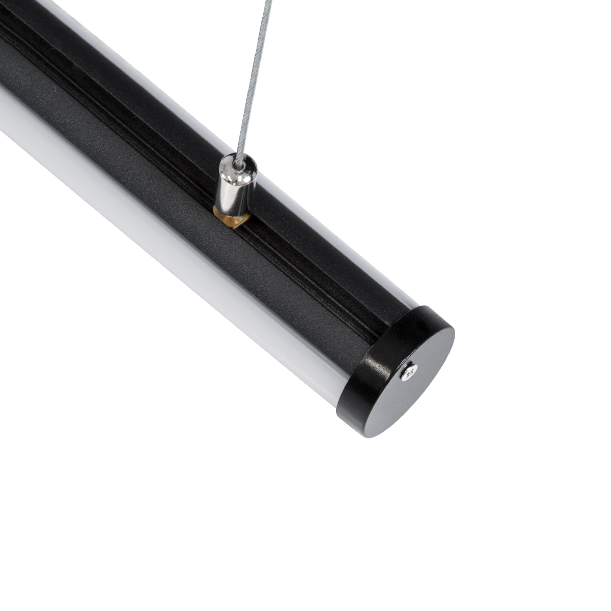LEDTM® SURFACEPENDANT-PROFILE 70854-3M Προφίλ Αλουμινίου - Βάση & Ψύκτρα Ταινίας LED με Λευκό Γαλακτερό Κάλυμμα - Επιφανειακή & Κρεμαστή Χρήση - Πατητό Κάλυμμα - Μαύρο - 3 Μέτρα - Μ300 x Φ3cm - Image 6