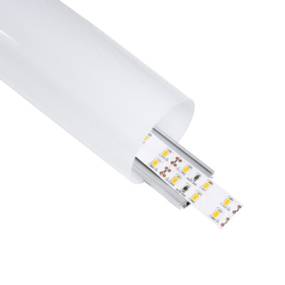 Alternative view of LEDTM® ALP-ROUND TUBIT 70855-3M Επιφανειακό & Κρεμαστό Προφίλ Αλουμινίου με Λευκό Γαλακτερό Πατητό Κάλυμμα για Ταινίες LED IP20 - Ασημί & Λευκό - Μ300 x Π6 x Υ6cm