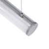 LEDTM® ALP-ROUND TUBIT 70855-3M Επιφανειακό & Κρεμαστό Προφίλ Αλουμινίου με Λευκό Γαλακτερό Πατητό Κάλυμμα για Ταινίες LED IP20 - Ασημί & Λευκό - Μ300 x Π6 x Υ6cm - Image 6