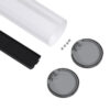 LEDTM® ALP-ROUND TUBIT 70856-3M Επιφανειακό & Κρεμαστό Προφίλ Αλουμινίου με Λευκό Γαλακτερό Πατητό Κάλυμμα για Ταινίες LED IP20 - Μαύρο & Λευκό - Μ300 x Π6 x Υ6cm - Image 3