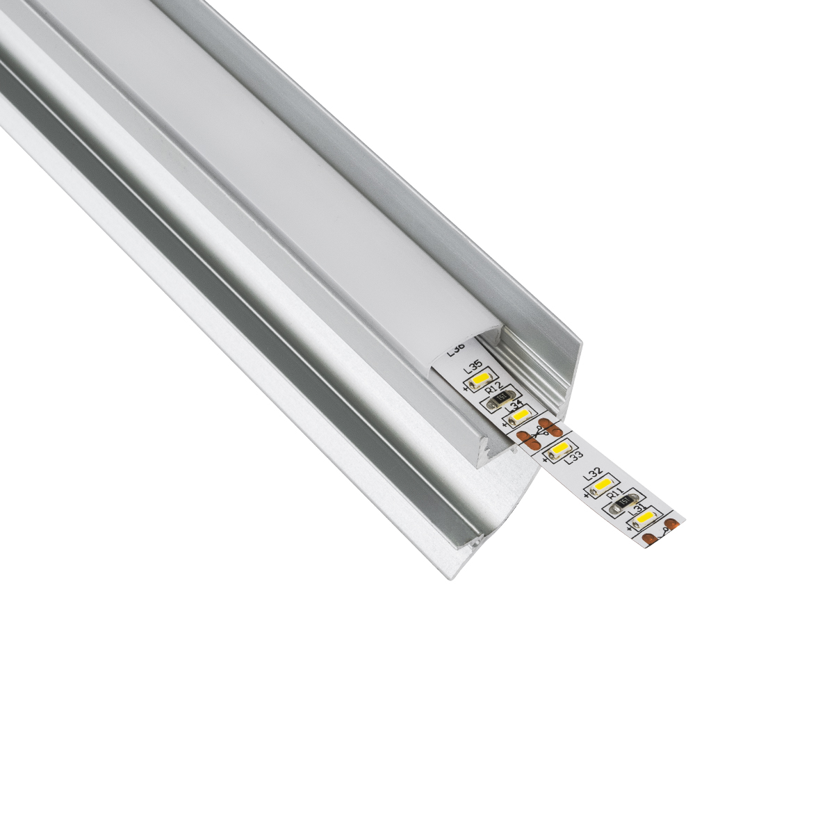 LEDTM® SURFACE-PROFILE 70857-3M Προφίλ Αλουμινίου - Βάση & Ψύκτρα Ταινίας LED με Λευκό Γαλακτερό Κάλυμμα - Επιφανειακή Χρήση Δημιουργίας Κρυφού Φωτισμού - Πατητό Κάλυμμα - Ασημί - 3 Μέτρα - Πακέτο 5 Τεμαχίων - Μ300 x Π1.7 x Υ4.2cm - Image 2
