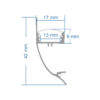 LEDTM® SURFACE-PROFILE 70858-3M Προφίλ Αλουμινίου - Βάση & Ψύκτρα Ταινίας LED με Λευκό Γαλακτερό Κάλυμμα - Επιφανειακή Χρήση Δημιουργίας Κρυφού Φωτισμού - Πατητό Κάλυμμα - Λευκό - 3 Μέτρα - Πακέτο 5 Τεμαχίων - Μ300 x Π1.7 x Υ4.2cm - Image 9