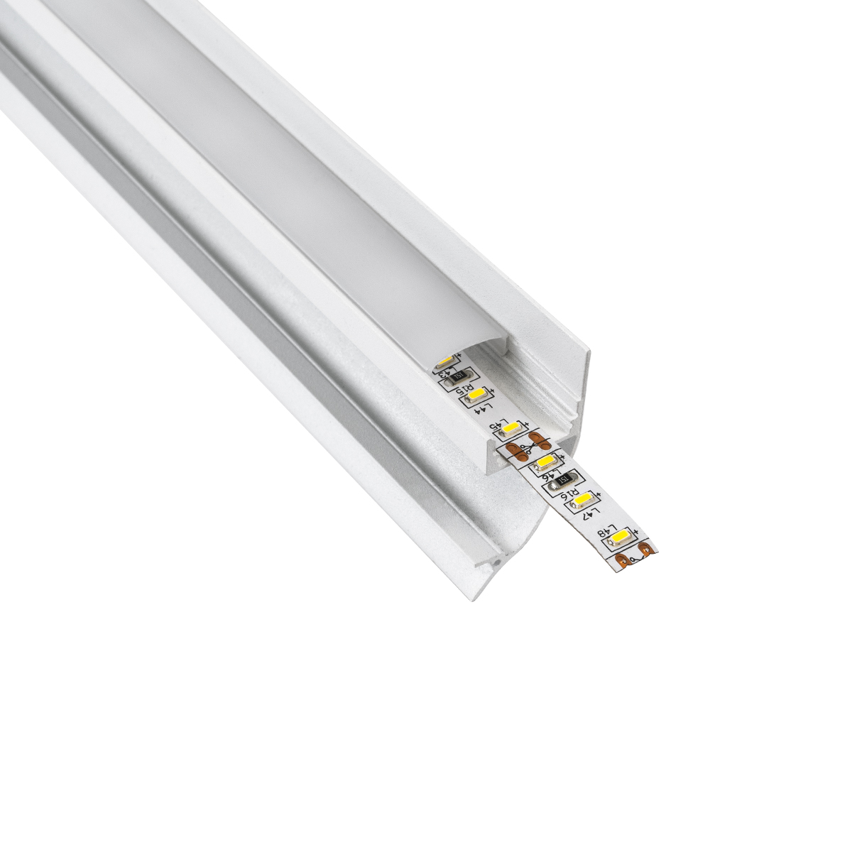 LEDTM® SURFACE-PROFILE 70858-3M Προφίλ Αλουμινίου - Βάση & Ψύκτρα Ταινίας LED με Λευκό Γαλακτερό Κάλυμμα - Επιφανειακή Χρήση Δημιουργίας Κρυφού Φωτισμού - Πατητό Κάλυμμα - Λευκό - 3 Μέτρα - Πακέτο 5 Τεμαχίων - Μ300 x Π1.7 x Υ4.2cm - Image 2