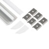 LEDTM® SURFACE-PROFILE 70858-3M Προφίλ Αλουμινίου - Βάση & Ψύκτρα Ταινίας LED με Λευκό Γαλακτερό Κάλυμμα - Επιφανειακή Χρήση Δημιουργίας Κρυφού Φωτισμού - Πατητό Κάλυμμα - Λευκό - 3 Μέτρα - Πακέτο 5 Τεμαχίων - Μ300 x Π1.7 x Υ4.2cm - Image 3