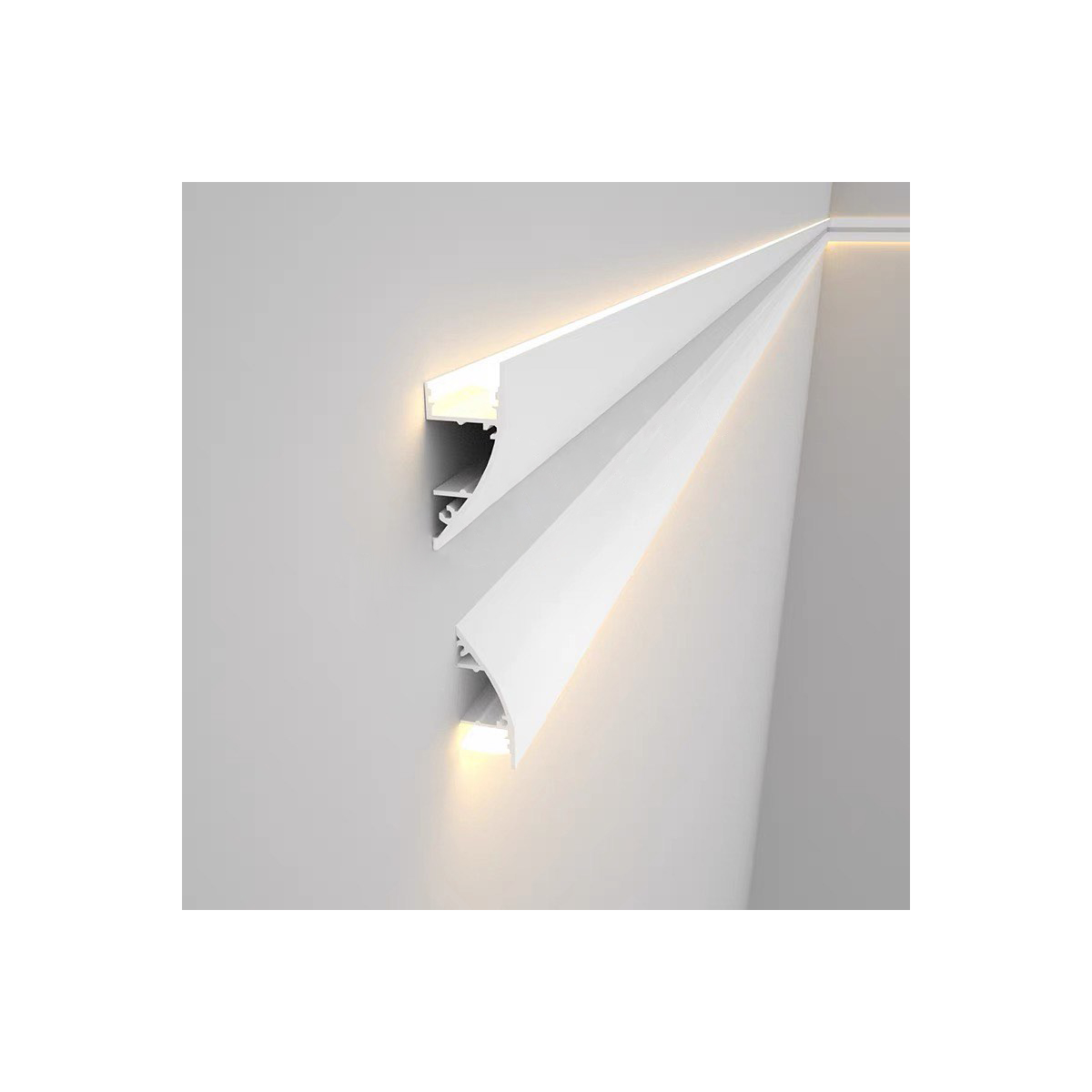 LEDTM® SURFACE-PROFILE 70858-3M Προφίλ Αλουμινίου - Βάση & Ψύκτρα Ταινίας LED με Λευκό Γαλακτερό Κάλυμμα - Επιφανειακή Χρήση Δημιουργίας Κρυφού Φωτισμού - Πατητό Κάλυμμα - Λευκό - 3 Μέτρα - Πακέτο 5 Τεμαχίων - Μ300 x Π1.7 x Υ4.2cm - Image 8