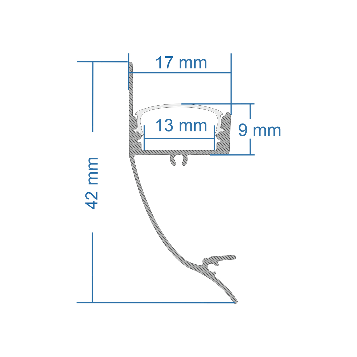 LEDTM® SURFACE-PROFILE 70859-3M Προφίλ Αλουμινίου - Βάση & Ψύκτρα Ταινίας LED με Λευκό Γαλακτερό Κάλυμμα - Επιφανειακή Χρήση Δημιουργίας Κρυφού Φωτισμού - Πατητό Κάλυμμα - Μαύρο - 3 Μέτρα - Πακέτο 5 Τεμαχίων - Μ300 x Π1.7 x Υ4.2cm - Image 9