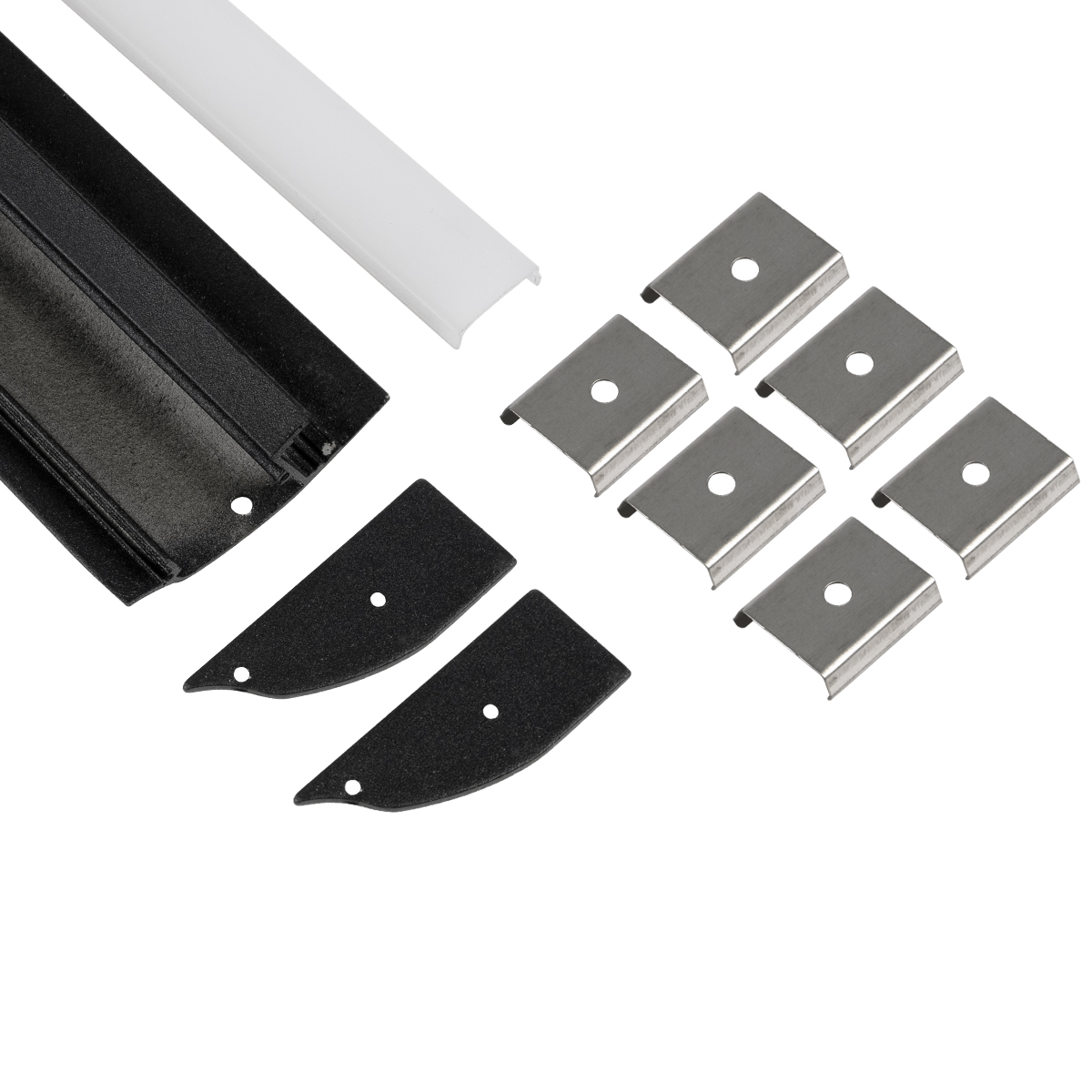 LEDTM® SURFACE-PROFILE 70859-3M Προφίλ Αλουμινίου - Βάση & Ψύκτρα Ταινίας LED με Λευκό Γαλακτερό Κάλυμμα - Επιφανειακή Χρήση Δημιουργίας Κρυφού Φωτισμού - Πατητό Κάλυμμα - Μαύρο - 3 Μέτρα - Πακέτο 5 Τεμαχίων - Μ300 x Π1.7 x Υ4.2cm - Image 3