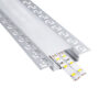 LEDTM® ALP-PLASTERIN GYPSO 70861-3M Χωνευτό Προφίλ Αλουμινίου Ειδικό για Γυψοσανίδα με Λευκό Γαλακτερό Πατητό Κάλυμμα για Ταινίες LED IP20 - Ασημί & Λευκό - Μ300 x Π7.8 x Υ1.4cm - Πακέτο 5 Τεμαχίων - Image 2