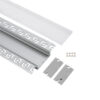 LEDTM® ALP-PLASTERIN GYPSO 70861-3M Χωνευτό Προφίλ Αλουμινίου Ειδικό για Γυψοσανίδα με Λευκό Γαλακτερό Πατητό Κάλυμμα για Ταινίες LED IP20 - Ασημί & Λευκό - Μ300 x Π7.8 x Υ1.4cm - Πακέτο 5 Τεμαχίων - Image 3