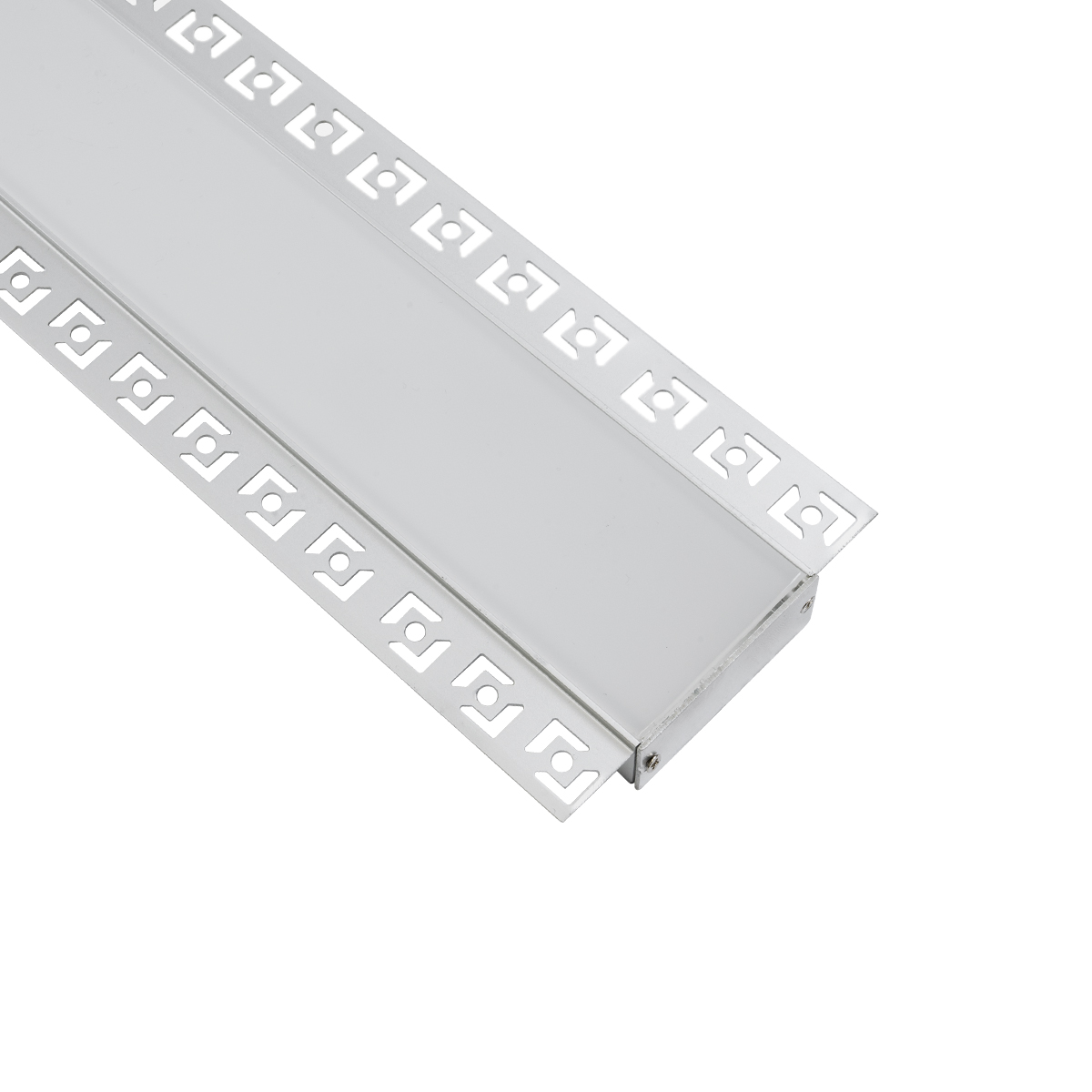 LEDTM® ALP-PLASTERIN GYPSO 70862-3M Χωνευτό Προφίλ Αλουμινίου Ειδικό για Γυψοσανίδα με Λευκό Γαλακτερό Πατητό Κάλυμμα για Ταινίες LED IP20 - Ασημί & Λευκό - Μ300 x Π8.8 x Υ2cm - Πακέτο 5 Τεμαχίων - Image 4