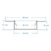 LEDTM® ALP-PLASTERIN GYPSO 70862-3M Χωνευτό Προφίλ Αλουμινίου Ειδικό για Γυψοσανίδα με Λευκό Γαλακτερό Πατητό Κάλυμμα για Ταινίες LED IP20 - Ασημί & Λευκό - Μ300 x Π8.8 x Υ2cm - Πακέτο 5 Τεμαχίων - Image 7