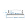 LEDTM® CURVED-PROFILE 70863-3M Προφίλ Αλουμινίου - Βάση & Ψύκτρα Ταινίας LED με Λευκό Γαλακτερό Κάλυμμα - Επιφανειακή Χρήση - Εύκαμπτο με Δυνατότητα Κυρτής Τοποθέτησης - Πατητό Κάλυμμα - Λευκό - 3 Μέτρα - Πακέτο 5 Τεμαχίων - Μ300 x Π1.8 x Υ0.5cm - Image 8