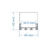 LEDTM® SURFACEPENDANT-PROFILE 70864-3M Προφίλ Αλουμινίου - Βάση & Ψύκτρα Ταινίας LED με Λευκό Γαλακτερό Κάλυμμα - Επιφανειακή & Κρεμαστή Χρήση - Πατητό Κάλυμμα - Ασημί - 3 Μέτρα - Μ300 x Π4.5 x Υ4.2cm - Image 8