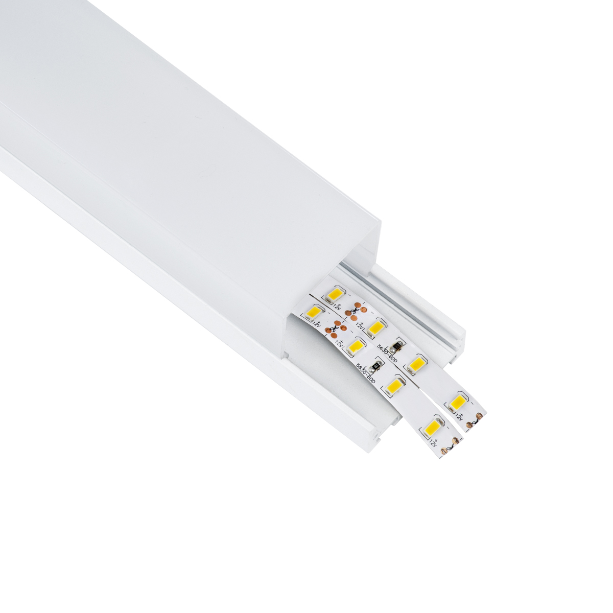 LEDTM® SURFACEPENDANT-PROFILE 70865-1M Προφίλ Αλουμινίου - Βάση & Ψύκτρα Ταινίας LED με Λευκό Γαλακτερό Κάλυμμα - Επιφανειακή & Κρεμαστή Χρήση - Πατητό Κάλυμμα - Λευκό - 1 Μέτρο - Μ100 x Π4.5 x Υ4.2cm - Image 2