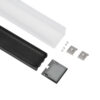 LEDTM® SURFACEPENDANT-PROFILE 70866-1M Προφίλ Αλουμινίου - Βάση & Ψύκτρα Ταινίας LED με Λευκό Γαλακτερό Κάλυμμα - Επιφανειακή & Κρεμαστή Χρήση - Πατητό Κάλυμμα - Μαύρο - 1 Μέτρο - Μ100 x Π4.5 x Υ4.2cm - Image 3