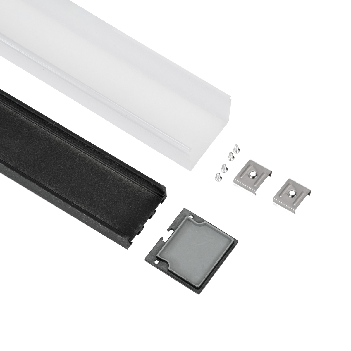 LEDTM® SURFACEPENDANT-PROFILE 70866-1M Προφίλ Αλουμινίου - Βάση & Ψύκτρα Ταινίας LED με Λευκό Γαλακτερό Κάλυμμα - Επιφανειακή & Κρεμαστή Χρήση - Πατητό Κάλυμμα - Μαύρο - 1 Μέτρο - Μ100 x Π4.5 x Υ4.2cm - Image 3