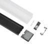 LEDTM® SURFACEPENDANT-PROFILE 70866-3M Προφίλ Αλουμινίου - Βάση & Ψύκτρα Ταινίας LED με Λευκό Γαλακτερό Κάλυμμα - Επιφανειακή & Κρεμαστή Χρήση - Πατητό Κάλυμμα - Μαύρο - 3 Μέτρα - Μ300 x Π4.5 x Υ4.2cm - Image 3