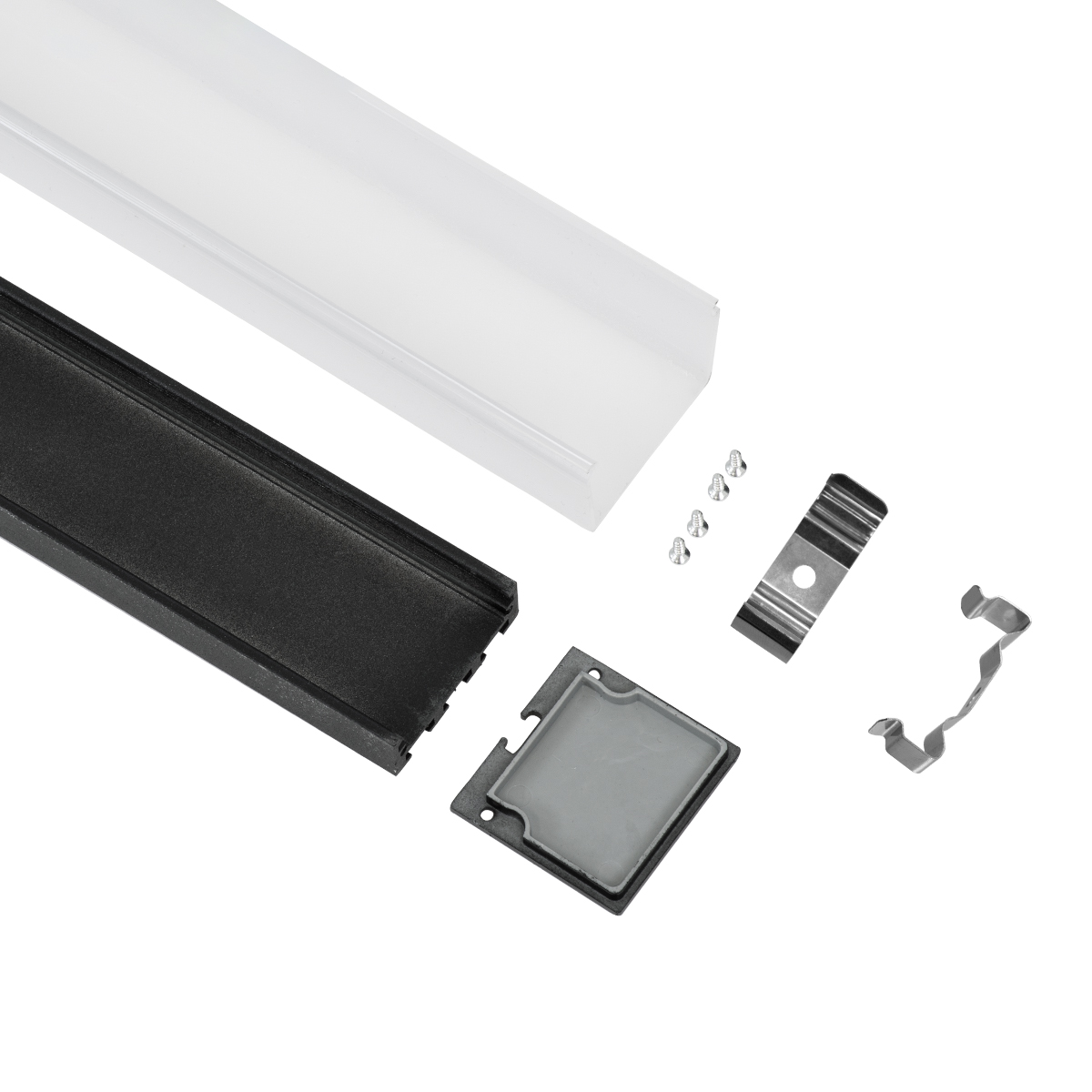 LEDTM® SURFACEPENDANT-PROFILE 70866-3M Προφίλ Αλουμινίου - Βάση & Ψύκτρα Ταινίας LED με Λευκό Γαλακτερό Κάλυμμα - Επιφανειακή & Κρεμαστή Χρήση - Πατητό Κάλυμμα - Μαύρο - 3 Μέτρα - Μ300 x Π4.5 x Υ4.2cm - Image 3