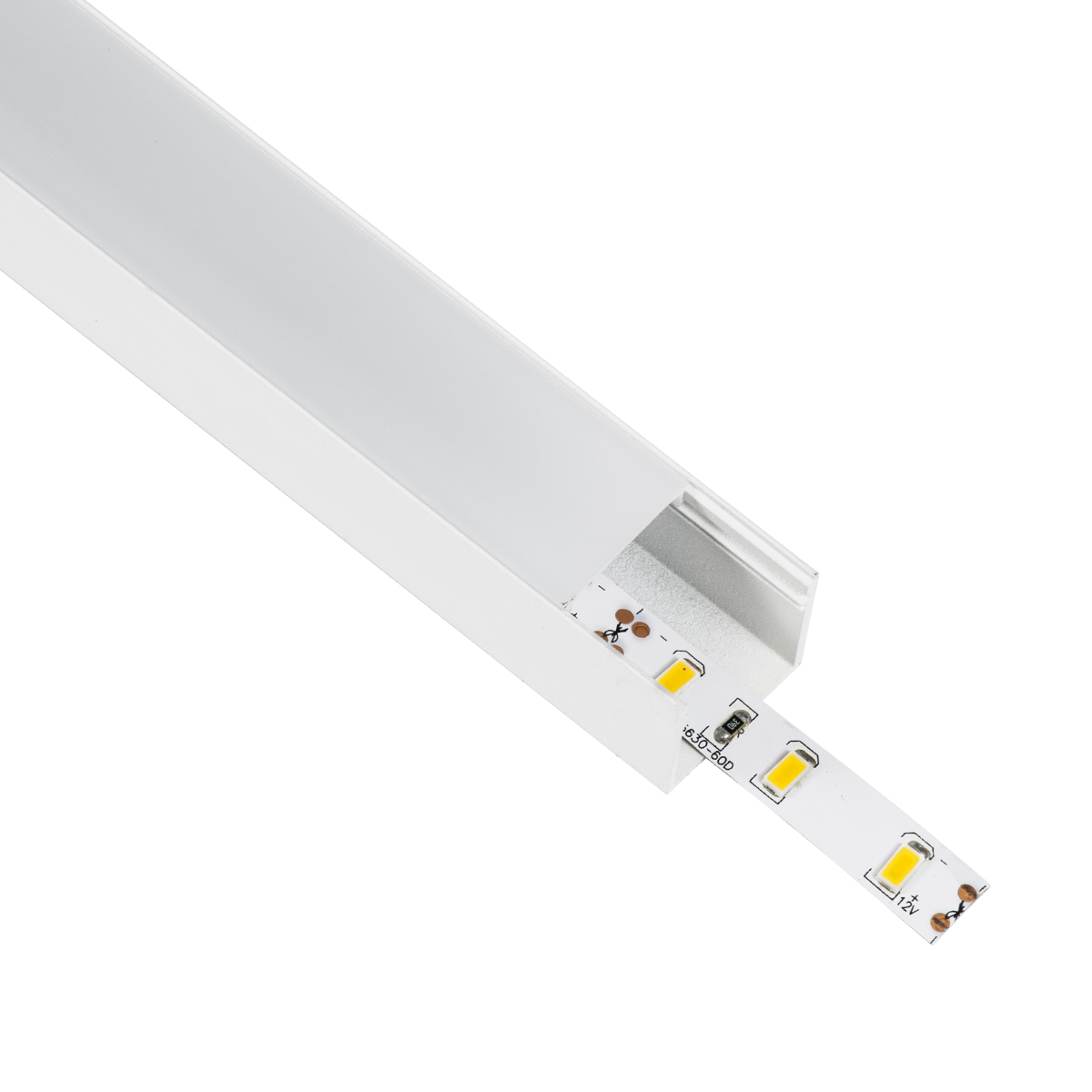 LEDTM® SURFACE-PROFILE 70868-3M Προφίλ Αλουμινίου - Βάση & Ψύκτρα Ταινίας LED με Λευκό Γαλακτερό Κάλυμμα - Επιφανειακή Χρήση - Πατητό Κάλυμμα - Λευκό - 3 Μέτρα - Πακέτο 5 Τεμαχίων - Μ300 x Π2.3 x Υ2cm - Image 2