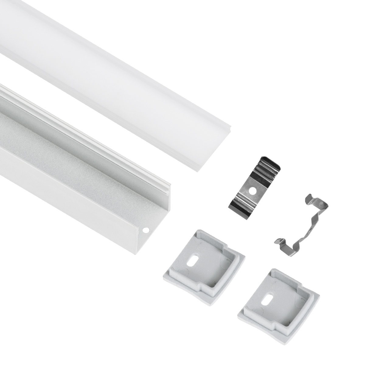 LEDTM® SURFACE-PROFILE 70868-3M Προφίλ Αλουμινίου - Βάση & Ψύκτρα Ταινίας LED με Λευκό Γαλακτερό Κάλυμμα - Επιφανειακή Χρήση - Πατητό Κάλυμμα - Λευκό - 3 Μέτρα - Πακέτο 5 Τεμαχίων - Μ300 x Π2.3 x Υ2cm - Image 3