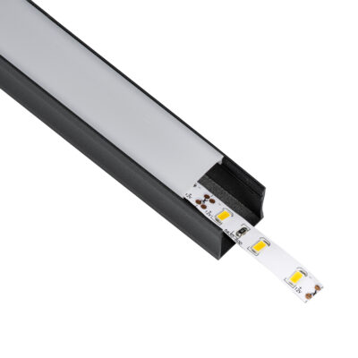 Alternative view of LEDTM® ALP-LINEAR LIGHTLINE 70869-3M Επιφανειακό Προφίλ Αλουμινίου με Λευκό Γαλακτερό Πατητό Κάλυμμα για Ταινίες LED IP20 - Μαύρο & Λευκό - Μ300 x Π2.3 x Υ2cm - Πακέτο 5 Τεμαχίων