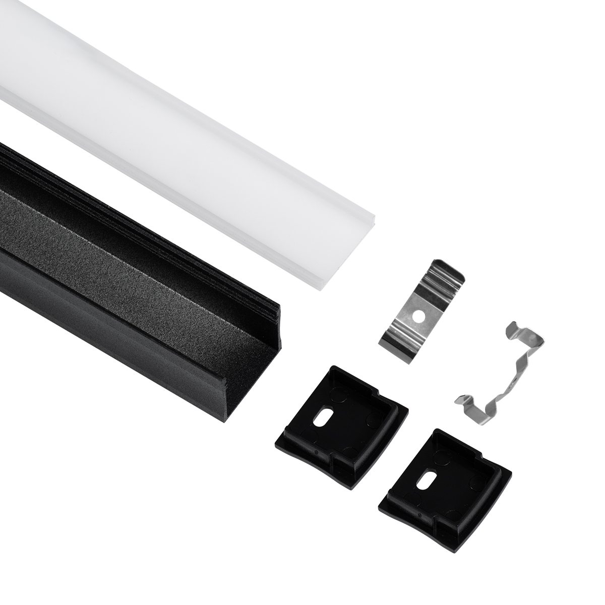 LEDTM® ALP-LINEAR LIGHTLINE 70869-3M Επιφανειακό Προφίλ Αλουμινίου με Λευκό Γαλακτερό Πατητό Κάλυμμα για Ταινίες LED IP20 - Μαύρο & Λευκό - Μ300 x Π2.3 x Υ2cm - Πακέτο 5 Τεμαχίων - Image 3