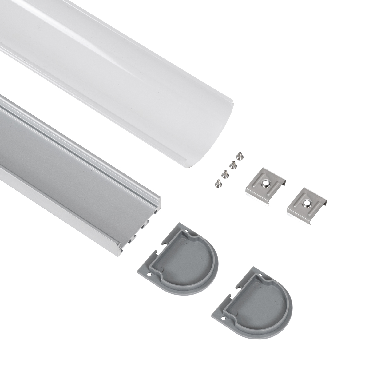 LEDTM® SURFACEPENDANT-PROFILE 70870-1M Προφίλ Αλουμινίου - Βάση & Ψύκτρα Ταινίας LED με Λευκό Γαλακτερό Κάλυμμα - Επιφανειακή & Κρεμαστή Χρήση - Πατητό Κάλυμμα - Ασημί - 1 Μέτρα - Μ100 x Π4.5 x Υ4.2cm - Image 3