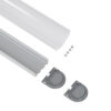 LEDTM® SURFACEPENDANT-PROFILE 70870-3M Προφίλ Αλουμινίου - Βάση & Ψύκτρα Ταινίας LED με Λευκό Γαλακτερό Κάλυμμα - Επιφανειακή & Κρεμαστή Χρήση - Πατητό Κάλυμμα - Ασημί - 3 Μέτρα - Μ300 x Π4.5 x Υ4.2cm - Image 3