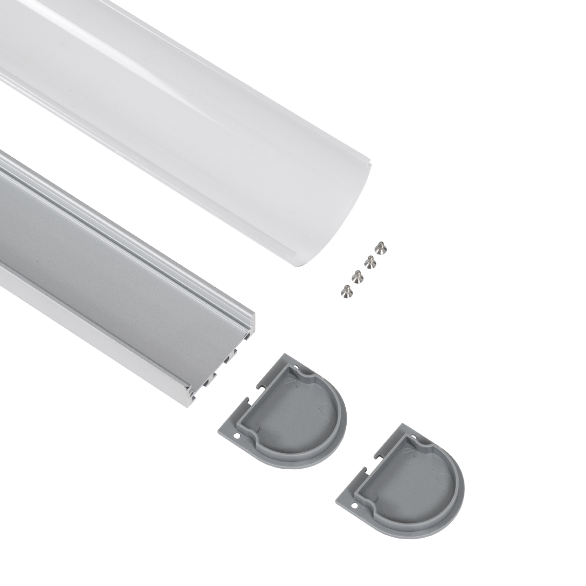LEDTM® SURFACEPENDANT-PROFILE 70870-3M Προφίλ Αλουμινίου - Βάση & Ψύκτρα Ταινίας LED με Λευκό Γαλακτερό Κάλυμμα - Επιφανειακή & Κρεμαστή Χρήση - Πατητό Κάλυμμα - Ασημί - 3 Μέτρα - Μ300 x Π4.5 x Υ4.2cm - Image 3