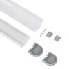 LEDTM® SURFACEPENDANT-PROFILE 70871-1M Προφίλ Αλουμινίου - Βάση & Ψύκτρα Ταινίας LED με Λευκό Γαλακτερό Κάλυμμα - Επιφανειακή & Κρεμαστή Χρήση - Πατητό Κάλυμμα - Λευκό - 1 Μέτρα - Μ100 x Π4.5 x Υ4.2cm - Image 3