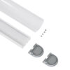 LEDTM® SURFACEPENDANT-PROFILE 70871-3M Προφίλ Αλουμινίου - Βάση & Ψύκτρα Ταινίας LED με Λευκό Γαλακτερό Κάλυμμα - Επιφανειακή & Κρεμαστή Χρήση - Πατητό Κάλυμμα - Λευκό - 3 Μέτρα - Μ300 x Π4.5 x Υ4.2cm - Image 3