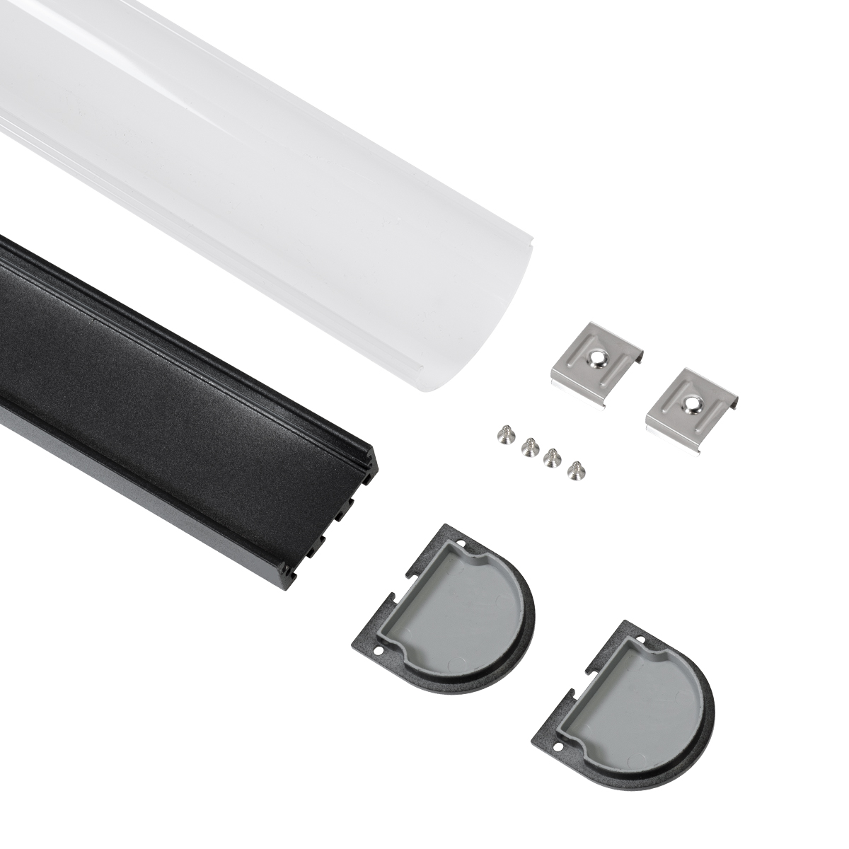 LEDTM® SURFACEPENDANT-PROFILE 70872-1M Προφίλ Αλουμινίου - Βάση & Ψύκτρα Ταινίας LED με Λευκό Γαλακτερό Κάλυμμα - Επιφανειακή & Κρεμαστή Χρήση - Πατητό Κάλυμμα - Μαύρο - 1 Μέτρα - Μ100 x Π4.5 x Υ4.2cm - Image 3