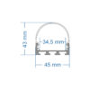 LEDTM® SURFACEPENDANT-PROFILE 70872-3M Προφίλ Αλουμινίου - Βάση & Ψύκτρα Ταινίας LED με Λευκό Γαλακτερό Κάλυμμα - Επιφανειακή & Κρεμαστή Χρήση - Πατητό Κάλυμμα - Μαύρο - 3 Μέτρα - Μ300 x Π4.5 x Υ4.2cm - Image 8