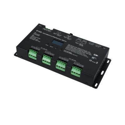 Alternative view of LEDTM® 71451 D12A SKYDANCE DC DMX & RDM Dimmer High Speed Controller / Decoder / Master 12 Καναλιών DC 12-24V 12 x 5A 120W - Max 60.5A 1440W - IP20 Μ25 x Π11.5 x Υ4cm - 5 Years Warranty