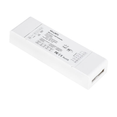 Alternative view of LEDTM® SKYDANCE-V5-L(WT) 71470 DC WiFi & RF 2.4Ghz & Push Dimmer / Controller με 5 x 6A 288W Κανάλια DC 12-48V 30A 1440W Max IP20 - WiFI & RF 2.4Ghz & Push Dimming - Μ18 x Π5.7 x Υ2.8cm - 5 Χρόνια Εγγύηση