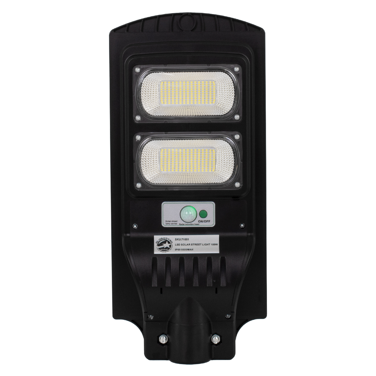 LEDTM® 71551 Αυτόνομο Ηλιακό Φωτιστικό Δρόμου Street Light LED SMD 100W 8000lm με Ενσωματωμένη Μπαταρία Li-ion 5500mAh - Φωτοβολταϊκό Πάνελ με Αισθητήρα Ημέρας-Νύχτας PIR Αισθητήρα Κίνησης Αδιάβροχο IP65 Ψυχρό Λευκό 6000K - Image 3