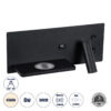 LEDTM® PALADIN 61351 Μοντέρνο Φωτιστικό Τοίχου - Απλίκα Ξενοδοχείου Reading Light με Φορτιστή USB 3A & Wireless 20W LED 6W 720lm 36° & 360° AC 220-240V IP20 Φυσικό Λευκό 4500K - Bridgelux COB Chip & TÜV SÜD Driver - Μαύρο Ματ - Μ30 x Π11 x Υ12cm - 3 Χρόνια Εγγύηση - Image 2