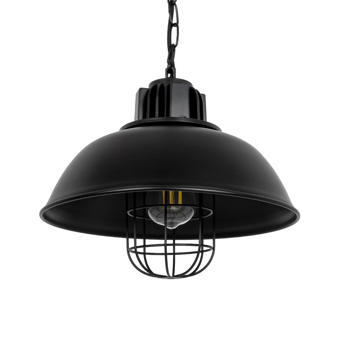 LEDTM® HARROW 01571 Vintage Κρεμαστό Φωτιστικό Οροφής με Ντουί 1 x E27 AC 220-240V IP20 - Μαύρο - Μ33 x Π33 x Υ32cm - Image 2