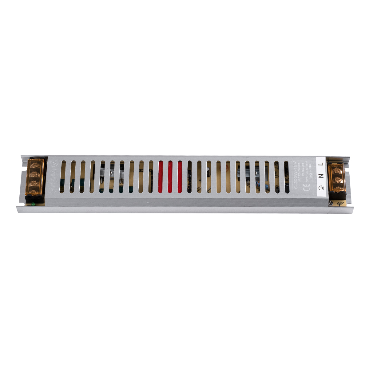 LEDTM® 73028 Μεταλλικό Τροφοδοτικό PELV Ultra Slim για Προϊόντα LED 200W 16.5A - AC 220-240V σε DC 12V - IP20 L31 x W5.4 x H2.3cm - 3 Χρόνια Εγγύηση - Image 3