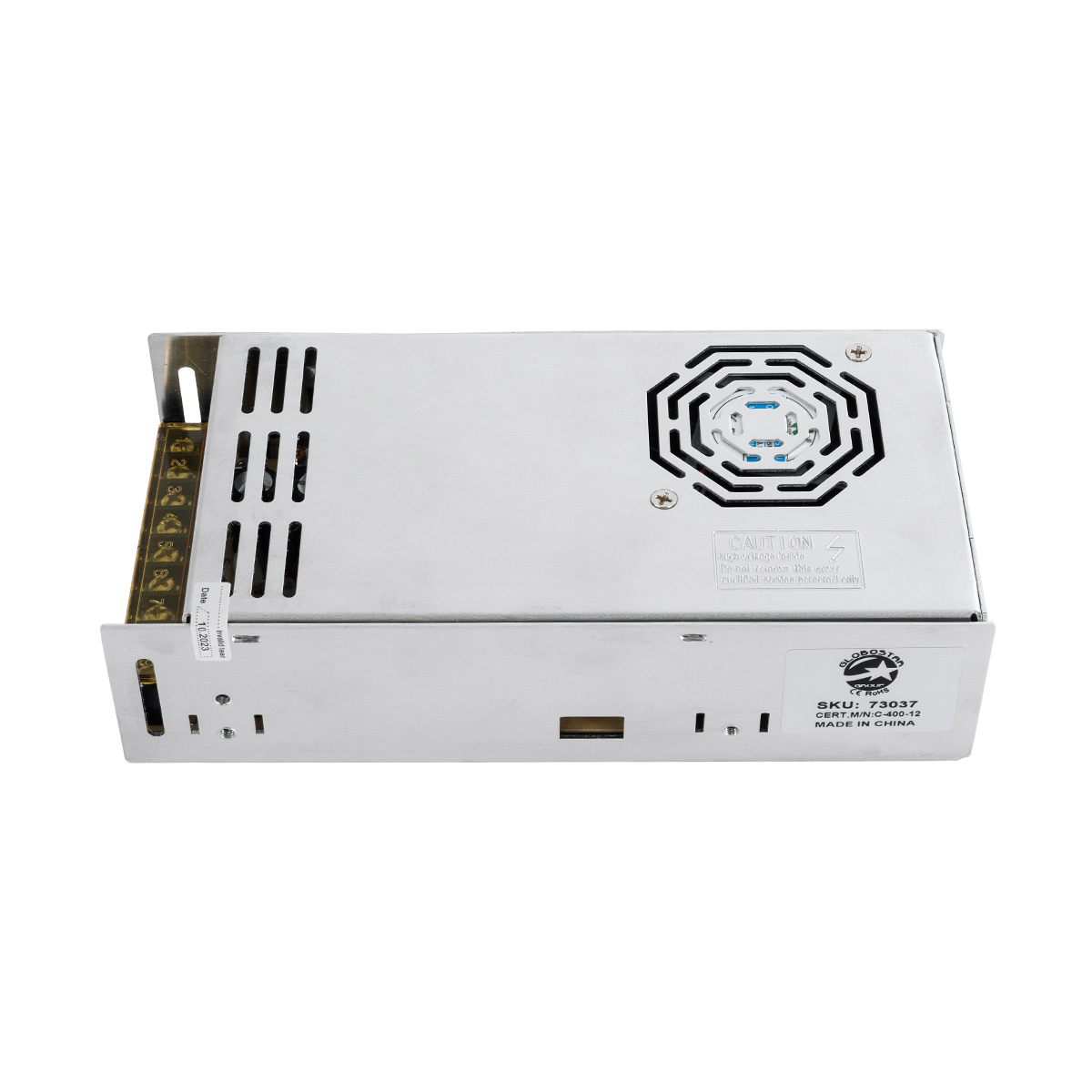 LEDTM® 73037 Μεταλλικό Τροφοδοτικό PELV για Προϊόντα LED 400W 33.3A - AC 220-240V σε DC 12V - IP20 - Μ20 x Π10 x Υ5cm - 3 Χρόνια Εγγύηση - Image 4