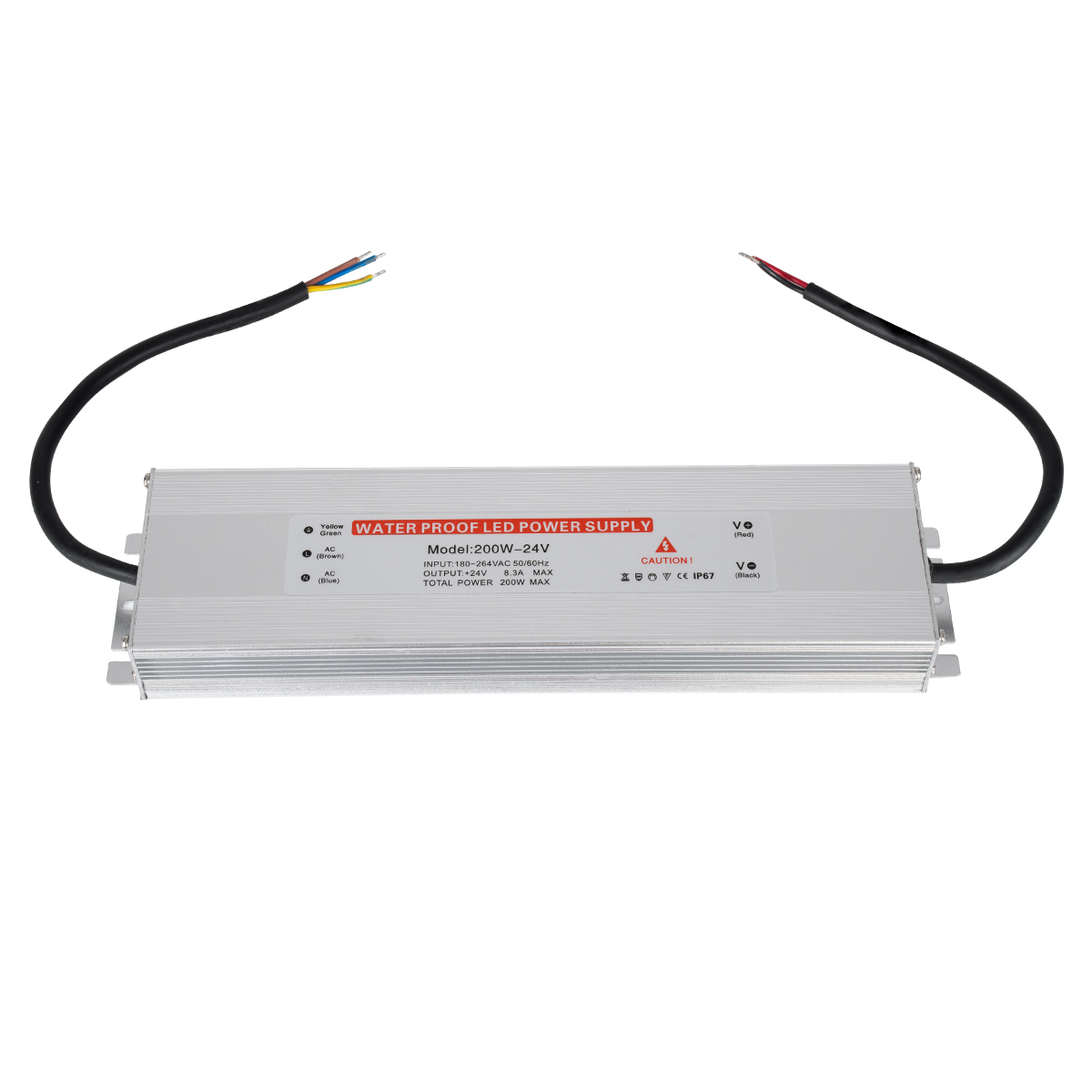 LEDTM® 73064 Μεταλλικό Τροφοδοτικό SELV για Προϊόντα LED 200W 8.3A - AC 220-240V σε DC 24V - Αδιάβροχο IP67 Μ25.5 x Π6.5 x Υ3cm - 3 Years Warranty - Image 4