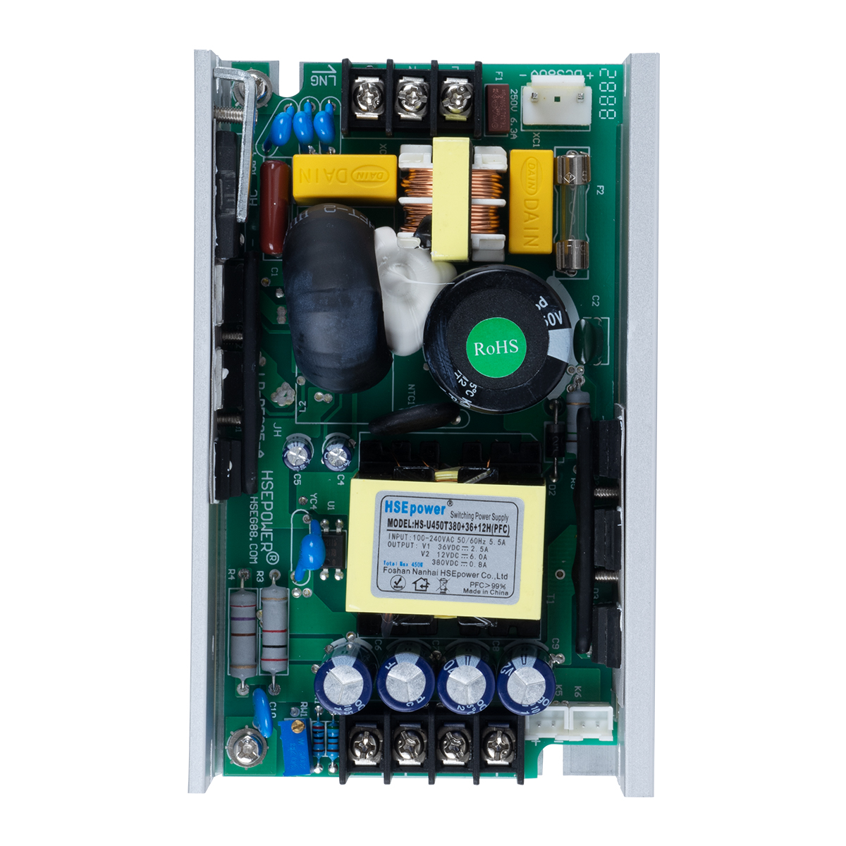 LEDTM® 73076 Μεταλλικό Τροφοδοτικό PELV για Ρομποτική Κεφαλή 7R Moving Head 450W - AC 220-240V σε DC 12V - 36V - 380V - IP20 L12.6 x W8 x H4cm - 1 Χρόνο Εγγύηση - Image 8